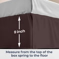 thumbnail image 4 of SGI bedding 9 inch Drop Bed Skirt Full Size Platform Style, Classic Tailored Look, Elegant Pleated Style Dust Ruffle, Split Corners, Wrinkle Resistant Microfiber - Chocolate, 4 of 8