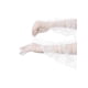 thumbnail image 4 of Guantes de encaje extra largos para mujer Inspire Chic, con puños acampanados, de dedos completos, transparentes con lunares, talla única, lunares pequeños blancos, 4 of 6