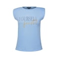 thumbnail image 2 of Blusa sin mangas André Badi celeste con cuello redondo y estampado frontal con brillos, 2 of 5