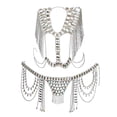 thumbnail image 1 of Cadena Arnés Rhinestone Sunnimix Cuerpo Pecho Fiesta Conjunto, 1 of 8