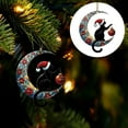 thumbnail image 2 of Christmas Adorable Cat in Santa Hat Stained Glass Style Ornament and Decor丨D, 2 of 9