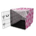 thumbnail image 3 of Feathers Dog Crate Cover, Romantic Silhouettes Ornamental Element Bird Feathers Demonstration, Easy to Use Pet Kennel Cover Small Dogs Puppies Kittens, 7 Sizes, Hot Pink Pale Pink, by Ambesonne, 3 of 6