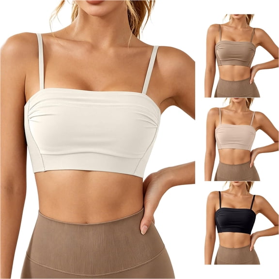 Afdoent Bras for Women Backless Bra for Seamless Racerback Convertible Strapless Bandeau Top Comfortable Breathable