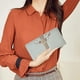 thumbnail image 5 of Monedero de mujer Cartera larga con hebilla y cremallera de moda para estudiantes femeninas Cartera suave tipo: estilo 5;, 5 of 5