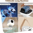 thumbnail image 3 of Camping Fan with Light, 7200mAh Rechargeable Fan with Remote, 4 Speed Timer LED Lantern for Camping Travel Emergency, White, 3 of 9