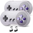 thumbnail image 1 of (Lot de 2) Manette Sans Fil USB 2,4 GHz Style SNES Compatible avec Super XYCCA, Manette de Jeu XYCCA pour PC Windows Mac Linux Émulateur Raspberry Pi [Rechargeable] [Plug & Play], 1 of 7