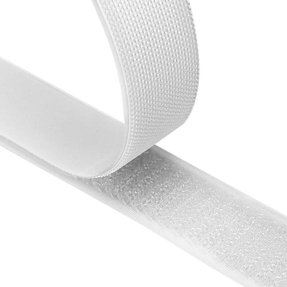 Cinta adhesiva para arañazos, 8 m, con velcro, color blanco