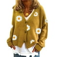 thumbnail image 3 of New Arrival Women'S Knitted Cardigan With Single Button And Autumn Chrysanthemum Embroidery, Perfect For Stylish Fall Layering., 3 of 11