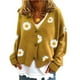 thumbnail image 3 of Suéter de mujer de Europa y Estados Unidos, suéter de abrigo bordado de crisantemo de otoño de un solo pecho, ropa de mujer, 3 of 6