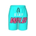 thumbnail image 4 of Ben Azelart Stay Wild Boy'S Swim Trunks Quick Dry Board Shorts Kids Beach Swim Shorts Bathing Suits Swimsuit, 4 of 8