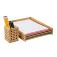 thumbnail image 5 of Mind Reader Lattice Collection, Paper Tray and Pen Cup Set, Office, Rayon from Bamboo, Brown, 5 of 10