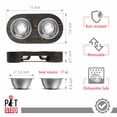 thumbnail image 6 of Pit stop Pet Food Bowls with Stand, Puppy Dog Feeding Bowls With Non-Skid Wooden Stand, Set of 2 Stainless Steel Food and Water Bowls for Dogs and Cats With Pine Wood Holder-Natural Wood Color-PET0010, 6 of 7