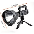 thumbnail image 3 of P70 LED Rechargeable Flashlight 25W 3000 Lumens with USB Output & Battery Indicator, Waterproof Handheld Spotlight with 360° Adjustable Stand for Camping, Hiking, Cycling, Fishing and Emergency Use, 3 of 10