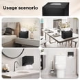 thumbnail image 7 of Tissue Box Cover Holder Rectangle Compatible with Disposable Paper Hand Towels, PU Leather Decorative Organizer Dispenser for Tabletop, Bathroom, Car, Office (Black - 2 Pack), 7 of 7