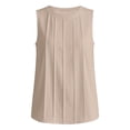 thumbnail image 3 of ZVNAH Camisole à devant Plissé pour Femme, Blouse Décontractée Sans Manches à Col Rond et Coupe Ample, P-2TG, 3 of 6