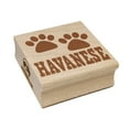 thumbnail image 1 of Havanese Dog Paw Prints Fun Text Square Rubber Stamp Stamping Scrapbooking Crafting - Small 1.25in, 1 of 7