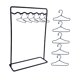 thumbnail image 4 of Conjunto de perchero para muñecas, decoración para casa de muñecas, almacenamiento de ropa en miniatura de metal con percha para ropa de muñeca, 12 perchas, 4 of 8
