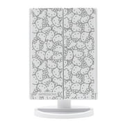 Impressions Vanity Hello Kitty Trifold LED Mirror, Desk Mirror with Lights and Touch Sensor (White)