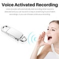 thumbnail image 3 of Blasgw 64GB Voice Recorder Keychain Recorder Audio Voice Recorder Small MP3 Digital Recorder For Lecture Interview Meeting Class Silver, 3 of 7