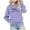 Purple, variant on Elainilye Fashion Toddler Girls Crewneck Oversized Sweatshirt Long Sleeve Pullover Tops Toddler Clothes Sizes 1-12Y,Black