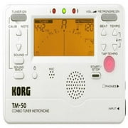 Korg TM50PW Instrument Tuner and Metronome, White
