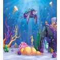 thumbnail image 3 of Turtle Duvet Cover Set, Underwater World Style Illustration Funny Fish Jellyfish Sea Horse, Decorative 3 Piece Bedding Set with 2 Pillow Shams, King Size, Purple Orange Aqua, by Ambesonne, 3 of 3