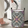 thumbnail image 4 of DouZhe Paniers à Linge Imperméables et Pliables, Style Tribu Mandala Imprimés de Fleurs Circular Hamper avec Poignées, 4 of 6