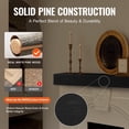 thumbnail image 4 of VEVOR Fireplace Mantel, 48" x 8" x 5", 50 lbs Weight Capacity, Natural Wood Mantel for Over Fireplace, Wall Mounted Floating Farmhouse Shelf, Handcrafted Fireplace Mantel for Wall Decor, Espresso, 4 of 9
