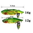 thumbnail image 3 of Artificial 12g/16g 3D Eye Spinning Baits Bass Hook Lead Casting Fishing Metal VIB Lures Jig Metal Slice Spoon Lure COLOR C - 12G, 3 of 8