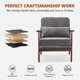 thumbnail image 5 of S-HOME Mid-Century Living Room Chair with Supportive Lumbar Pillow, Fabric Upholstered Armchair for Various Spaces, Antique Dark Grey, 5 of 15