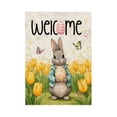 thumbnail image 2 of Welcome Easter Garden Flag 18x12 Inch 18x12 Inch Easter Bunny Spring Yard Flag Banners,Double-Sided Burlaps For Easter Basket Fillers Farmhouse Spring Outdoor Patio Home Party Decorations, 2 of 7