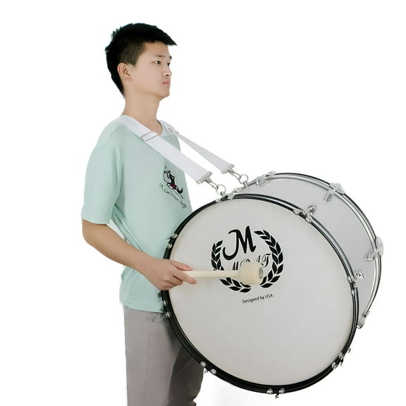 QAYOZ Adjustable Bass Drum Carrier Holder Strap Drum Double Shoulder Harness Belt