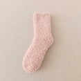 thumbnail image 5 of MZXELPRJD No Show Socks Womens Fuzzy Socks Winter Coral Socks Middle Cute Home Solid Stocking, Womens Ankle Socks Pink, 5 of 7