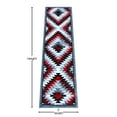 thumbnail image 4 of Masada Rugs Area Rug Southwest  Distressed Design 1106 Red Grey White Black (2 Feet X 7 Feet 3 Inch) Runner, 4 of 6