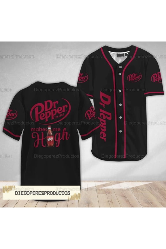 Dr Pepper Jersey Dr Pepper Baseball Jersey Dr Pepper Jersey Shirt Dr Pepper Jersey Men Dr