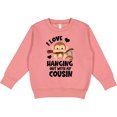 thumbnail image 2 of Inktastic Monkey I Love Hanging out with My Cousin Toddler Sweatshirt, 2 of 4