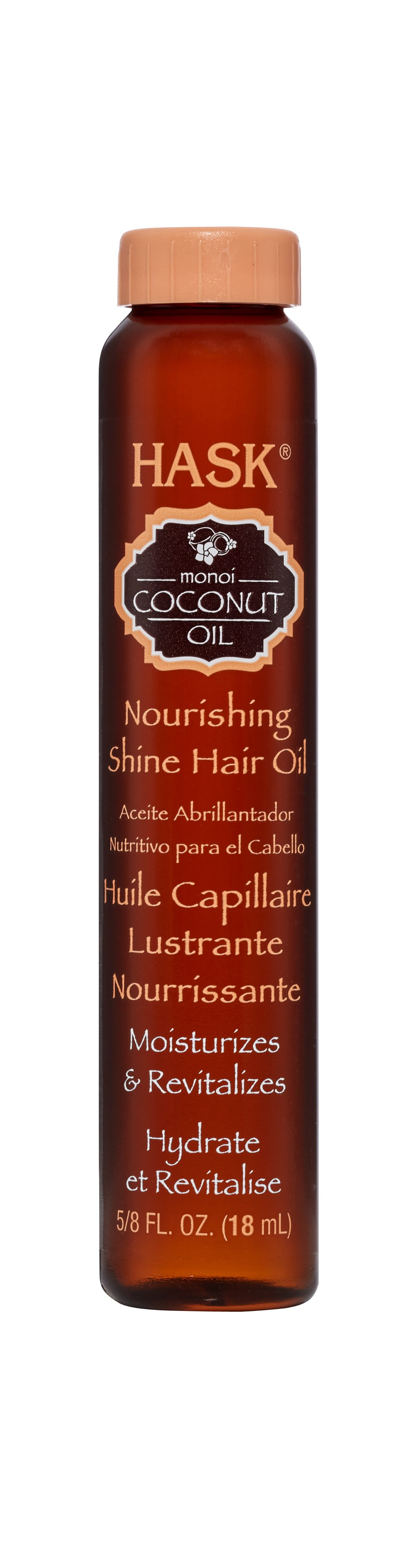 Hask Monoi Coconut Oil Nourishing Shine Oil Vial, 8 Oz
