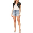 thumbnail image 2 of Unique Bargains Women's Elegant Cardigan Sheer Floral Lace Shrugs Top, 2 of 7
