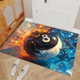 thumbnail image 3 of Minimalist Black Ball Area Rugs, Modern Sports Carpet, Washable Non Slip Low Pile Soft Rug for Bedroom Living Room Decor Mat 2ftx3ft, 3 of 8
