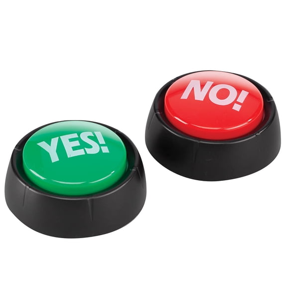 Talking Yes & No Buzzer Buttons - Pack of 2