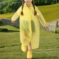 thumbnail image 4 of FAWUUDO Kids Rain with Hooded Reusable Waterproof Lightweight s Kids Boy Girl Raincoat Outwear Yellow 3-14 Years, 4 of 7