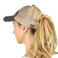 thumbnail image 3 of C.C Ponycap Messy High Bun Ponytail Adjustable Mesh Trucker Baseball Cap Hat, Criss Cross Mesh Charcoal, 3 of 3