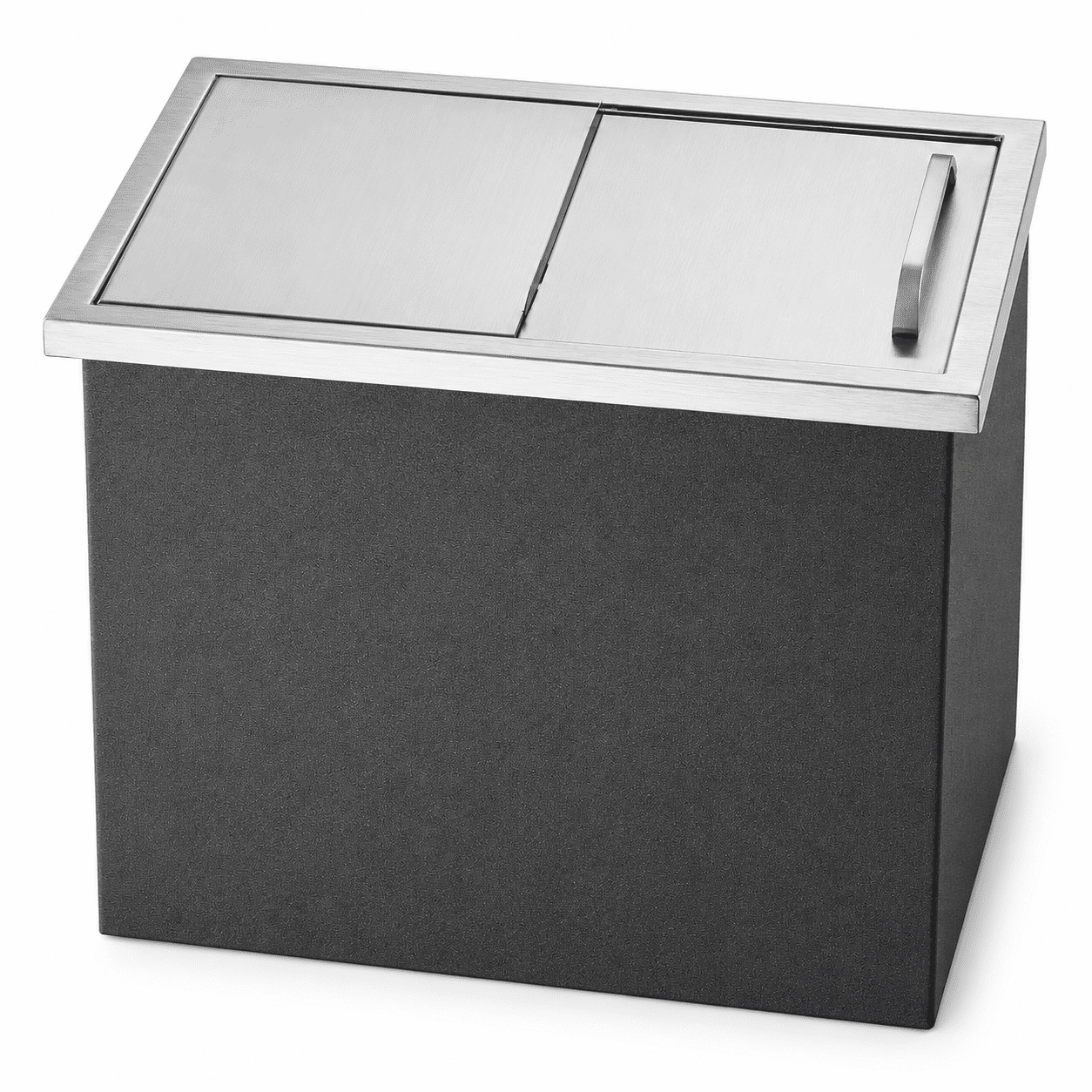 Drop-In Ice Chest, Stainless Steel Ice Storage Box with Sliding Lid and Drain Hose, Ice Bin for Chilled Wine, Beer, Beverage (18 x 12 x 14.5 Inches)