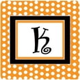 thumbnail image 1 of Carolines Treasures CJ1033-KFC Ensemble de 4 Monogramme - Orange Coasters Mousse Lettre Initiale K, 1 of 1