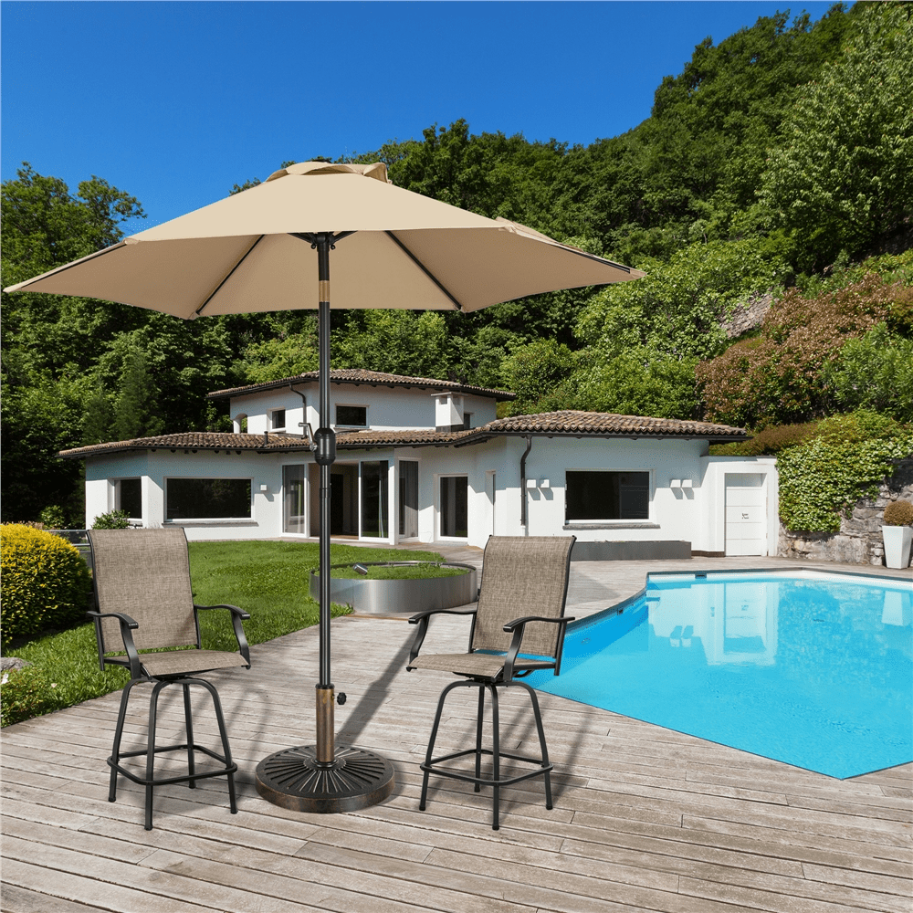 Renwick 18" Outdoor Patio Market Umbrella Base, Bronze