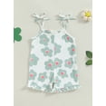 thumbnail image 2 of Bagilaanoe Toddler Baby Girl Summer Jumpsuit Shorts Sleeveless Flower Romper Overalls 12M 18M 24M 3T 4T 5T Kids Short Pants Summer Clothes, 2 of 7