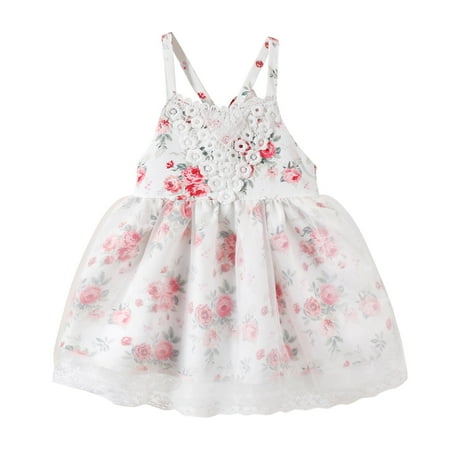 

ZHAGHMIN Girl Christmas Dress Floral Dresses Beach Ruffles 15Y Girls Vacation Summer Sleeveless Strap Princess Dress Kids Lace Toddler Girls Dresses 6 Year Old Girl Dresses Junior Bridesmaid Dresses
