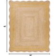 thumbnail image 2 of Rajputana Natural Jute Scalloped Bohemian Decor Handwoven Custom Decorative Rug (BD1) (3x4 ft-YLW), 2 of 4