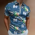 thumbnail image 2 of Anesthesia Men Zipper T-shirt Summer Casual Short Sleeve T-shirt Top, 2 of 7