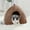 Beige, variant on Fmbmuo Medium Dog Cat Bed Cave Warm Thick Warm Heated Pet Mat, Round Soft Cozy Sleeping Pad Indoor Outdoor Use (Beige)